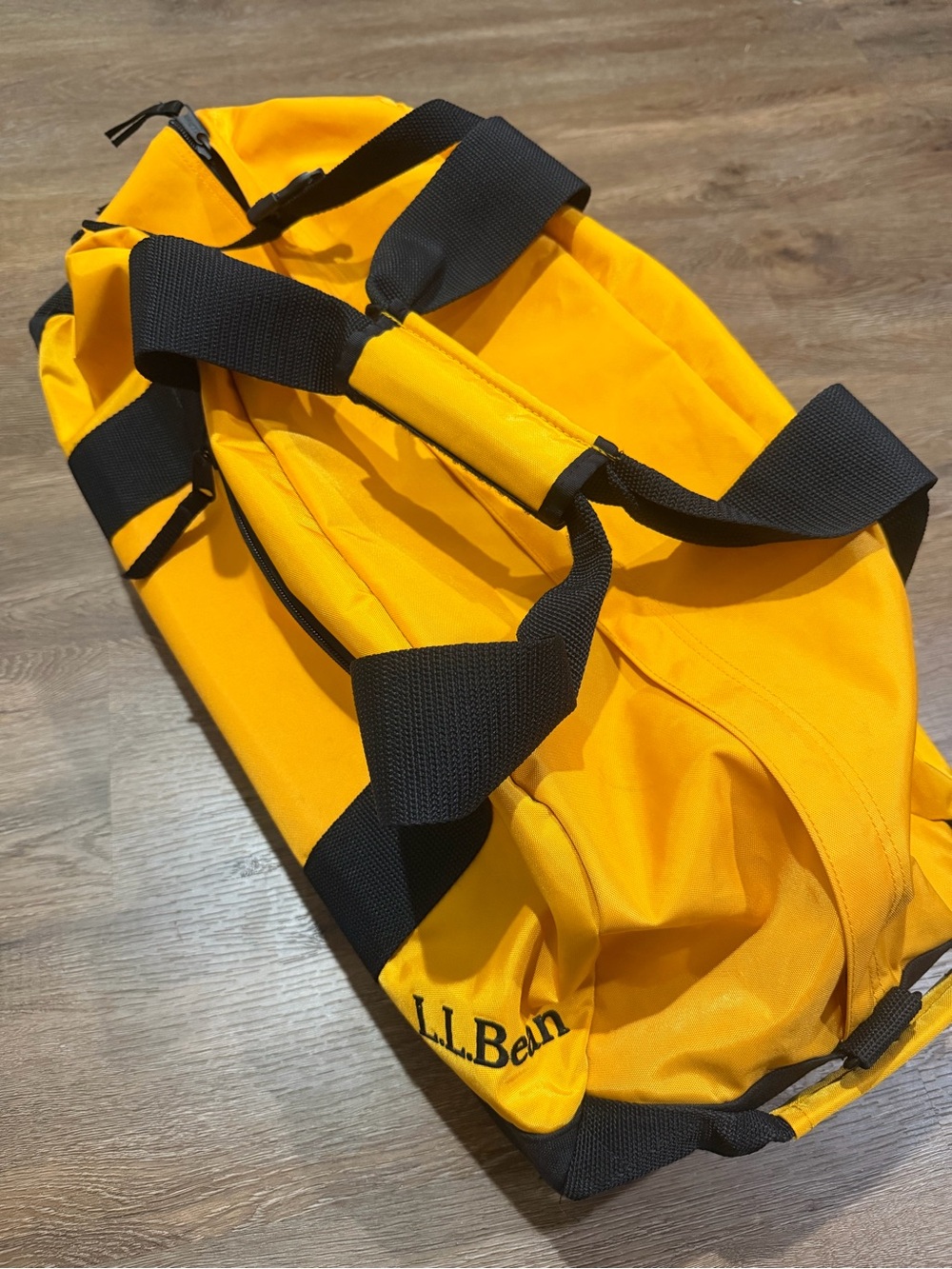 L.L.Bean Adventure Rolling Duffle Bag 24” Yellow Wheeled Travel Luggage 0XN91
